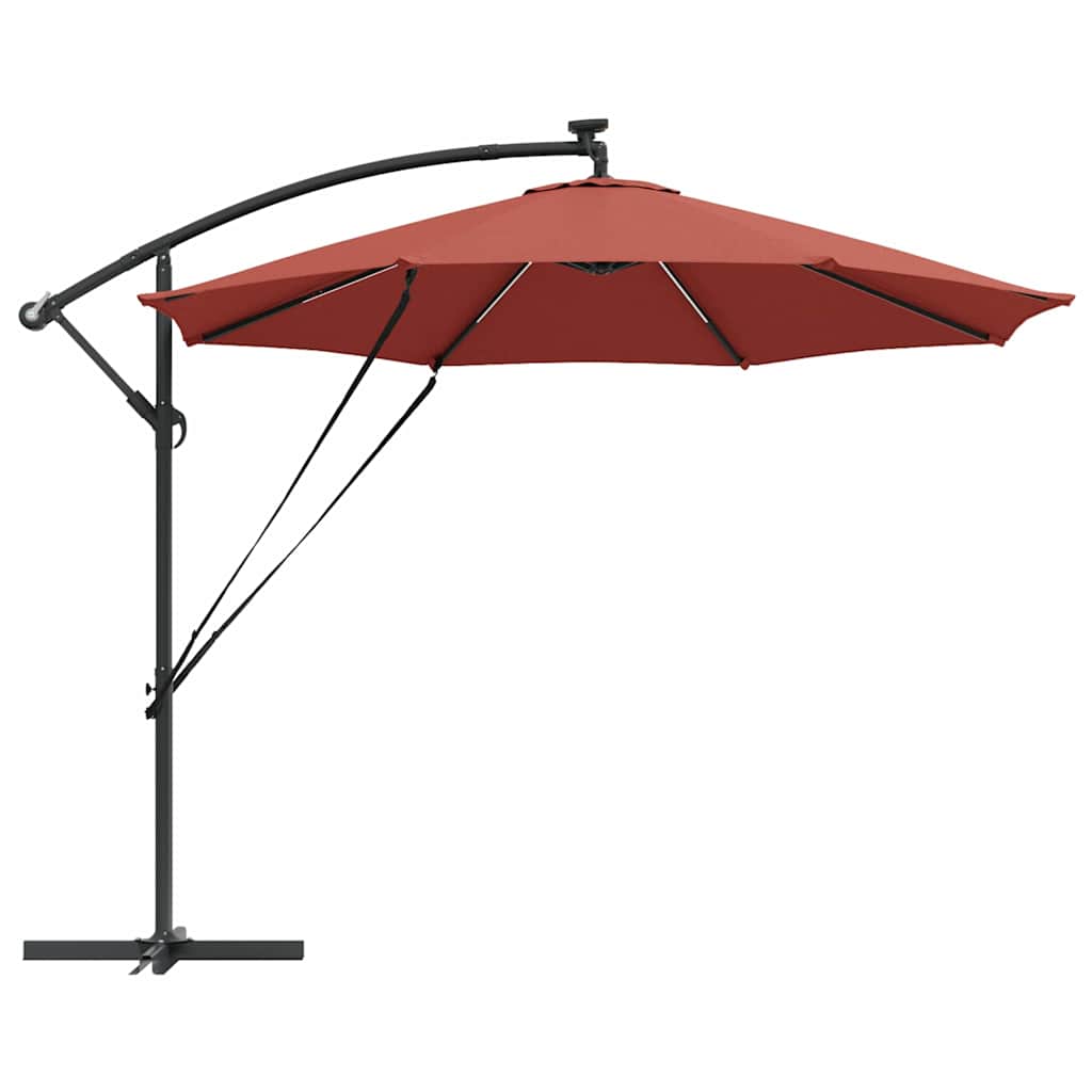 vidaXL Umbrella Terracotta 294 x 294 x 248 cm Polyester and Aluminium