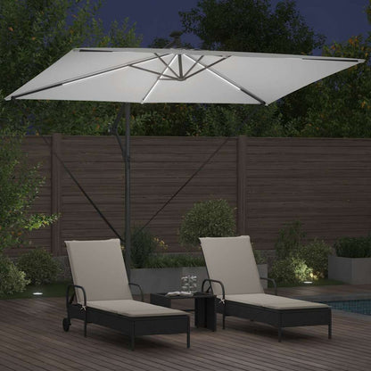 vidaXL Umbrella Sand 294 x 200 x 270 cm Polyester and Aluminium