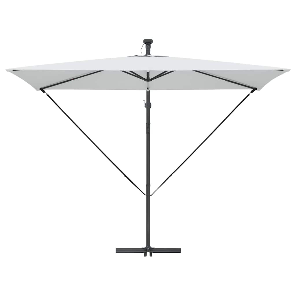 vidaXL Umbrella Sand 294 x 200 x 270 cm Polyester and Aluminium