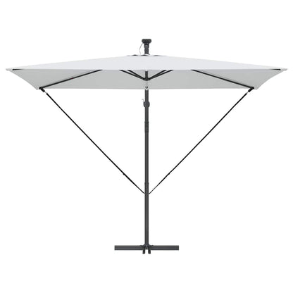 vidaXL Umbrella Sand 294 x 200 x 270 cm Polyester and Aluminium