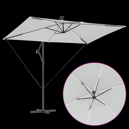 vidaXL Umbrella Sand 294 x 200 x 270 cm Polyester and Aluminium