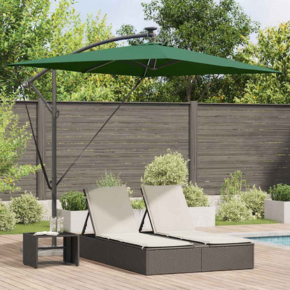 vidaXL Umbrella Green 294 x 200 x 270 cm Polyester and Aluminium