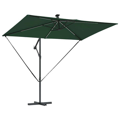 vidaXL Umbrella Green 294 x 200 x 270 cm Polyester and Aluminium