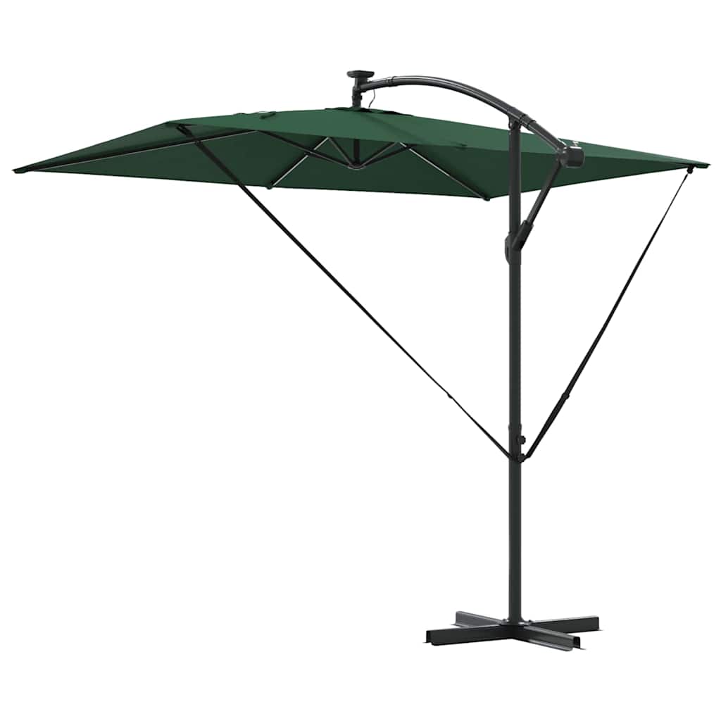 vidaXL Umbrella Green 294 x 200 x 270 cm Polyester and Aluminium