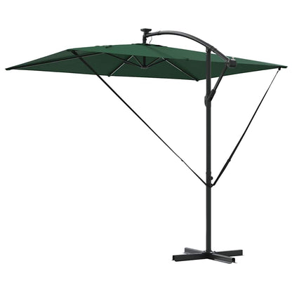 vidaXL Umbrella Green 294 x 200 x 270 cm Polyester and Aluminium