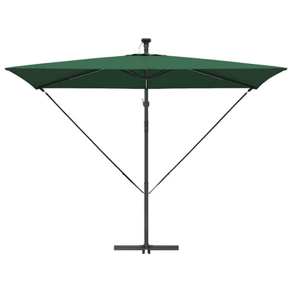 vidaXL Umbrella Green 294 x 200 x 270 cm Polyester and Aluminium