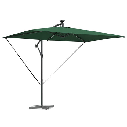 vidaXL Umbrella Green 294 x 200 x 270 cm Polyester and Aluminium