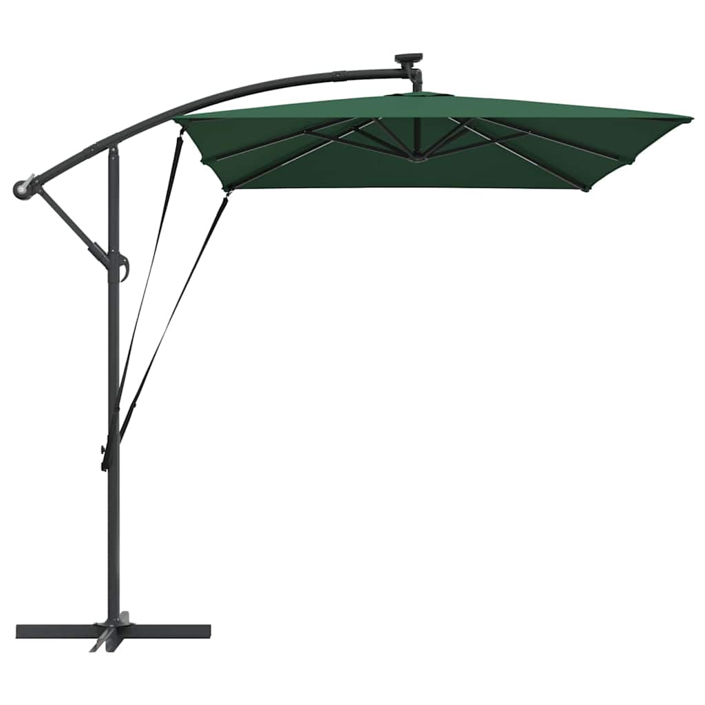 vidaXL Umbrella Green 294 x 200 x 270 cm Polyester and Aluminium