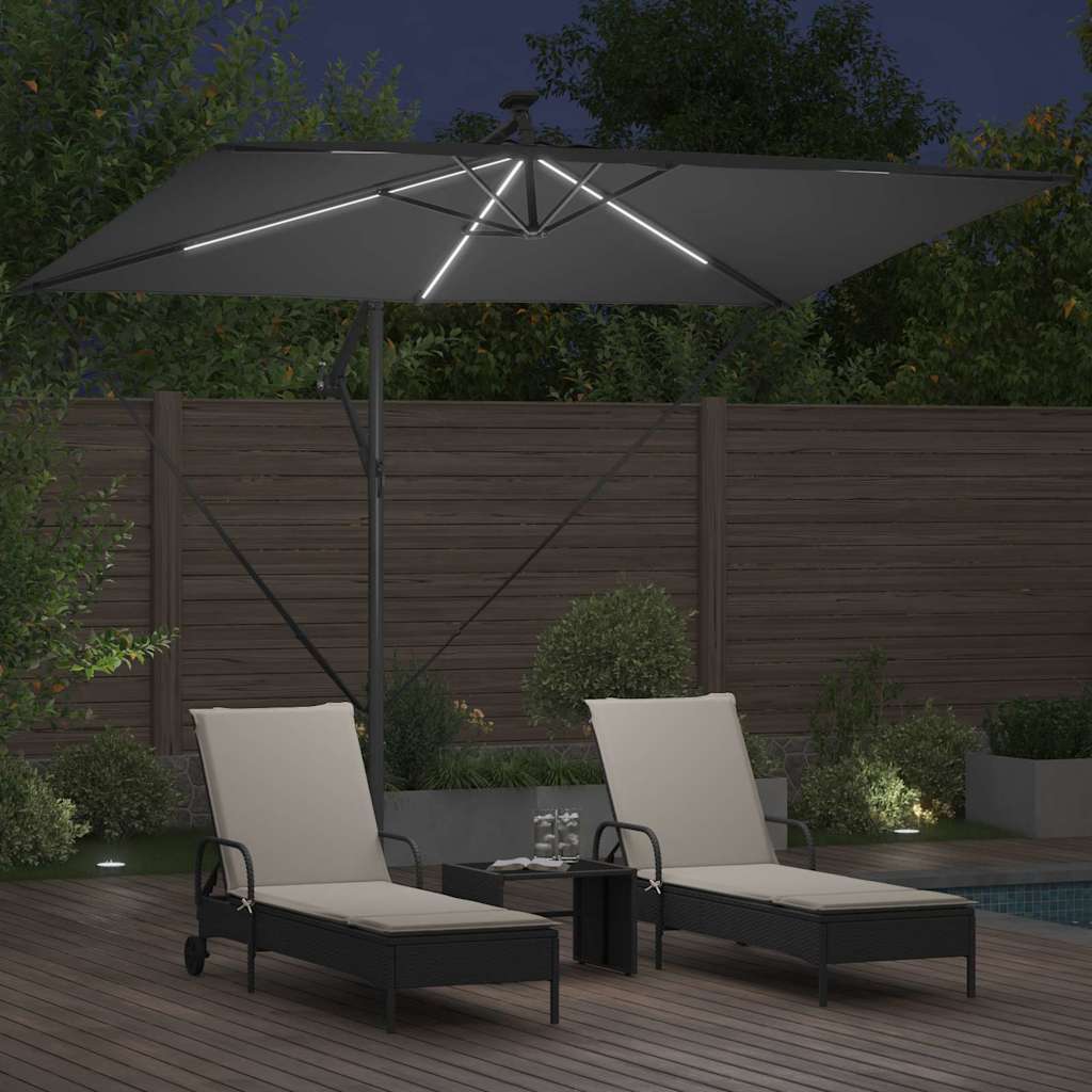 vidaXL Umbrella Anthracite 294 x 200 x 270 cm Polyester and Aluminium