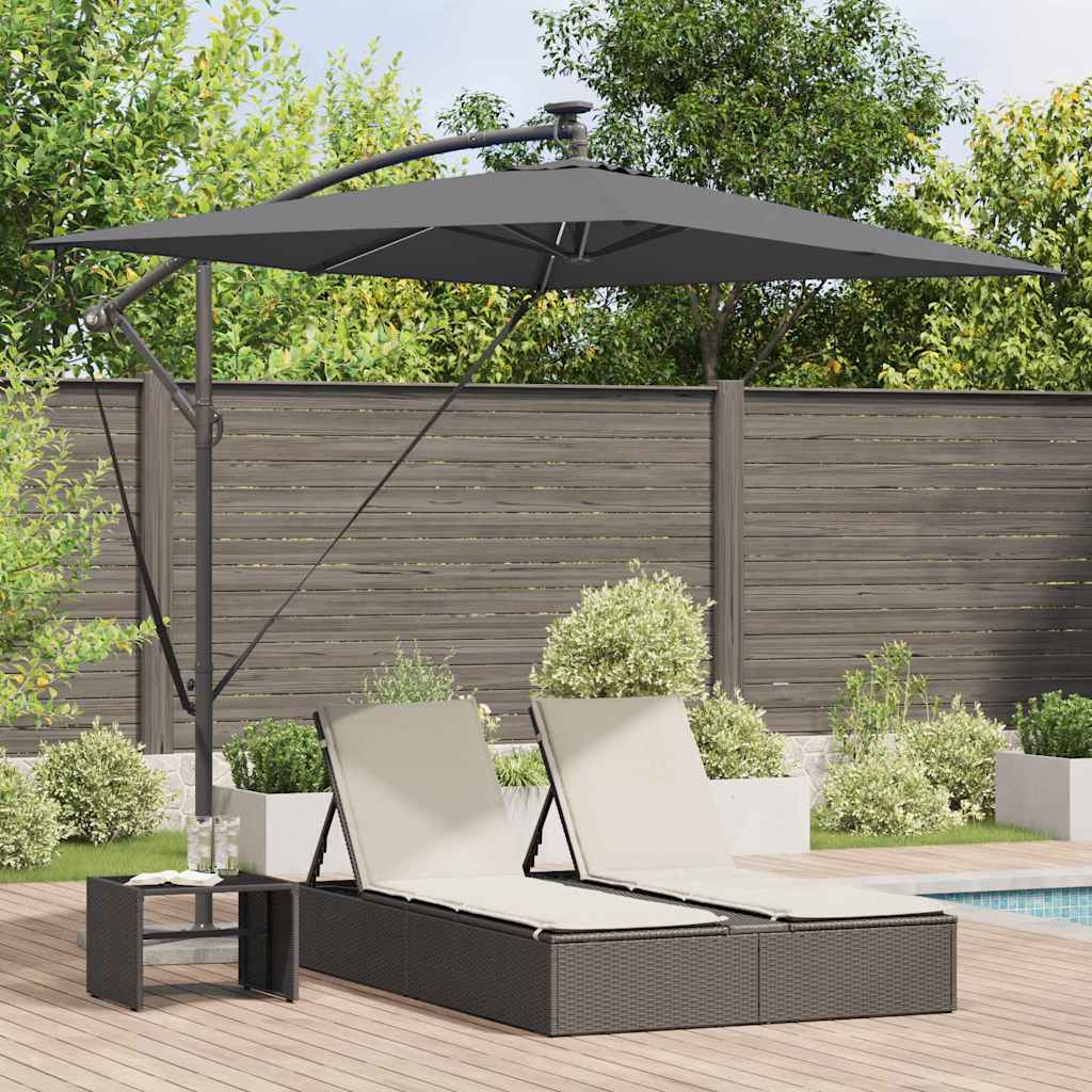 vidaXL Umbrella Anthracite 294 x 200 x 270 cm Polyester and Aluminium
