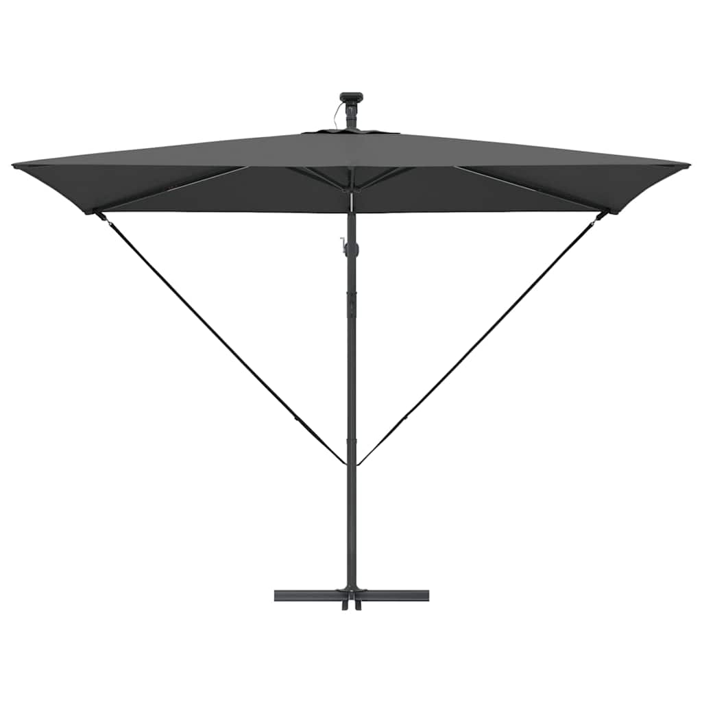 vidaXL Umbrella Anthracite 294 x 200 x 270 cm Polyester and Aluminium