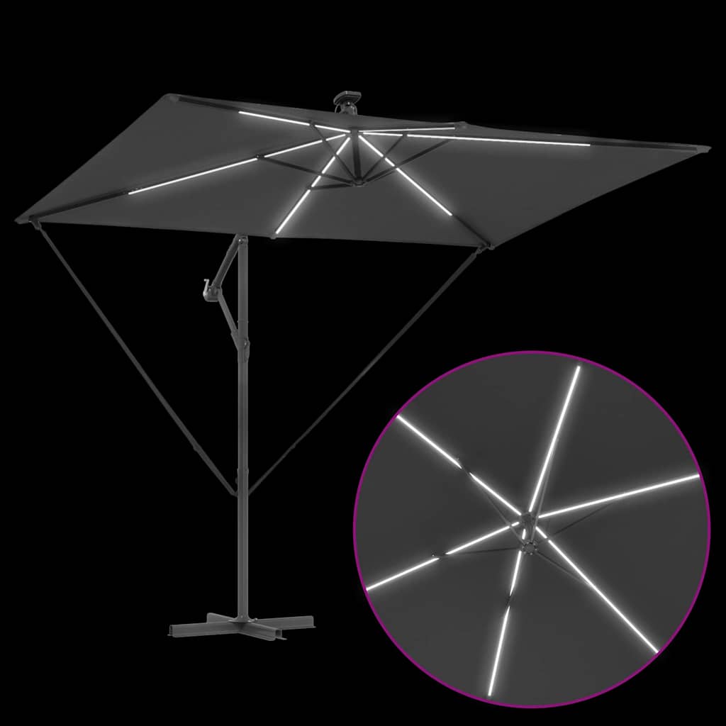 vidaXL Umbrella Anthracite 294 x 200 x 270 cm Polyester and Aluminium