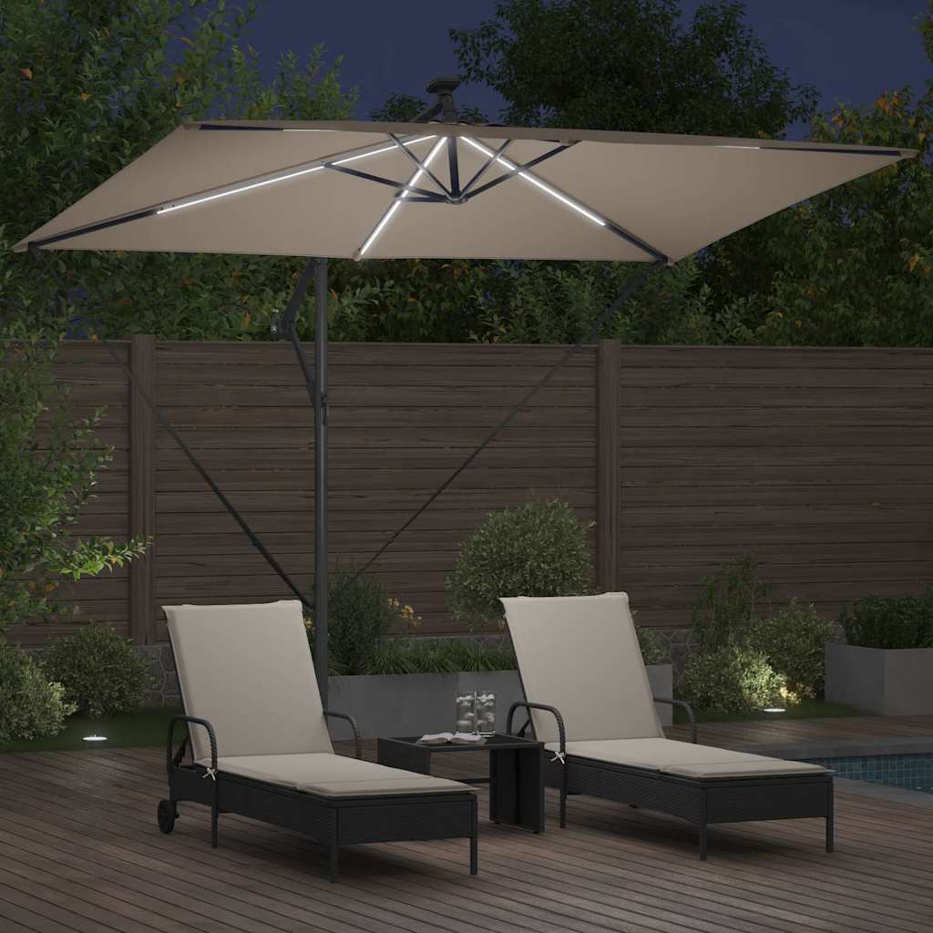 vidaXL Umbrella Taupe 294 x 200 x 270 cm Polyester and Aluminium