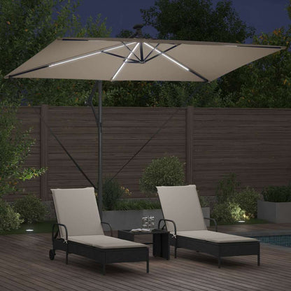 vidaXL Umbrella Taupe 294 x 200 x 270 cm Polyester and Aluminium