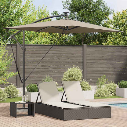 vidaXL Umbrella Taupe 294 x 200 x 270 cm Polyester and Aluminium