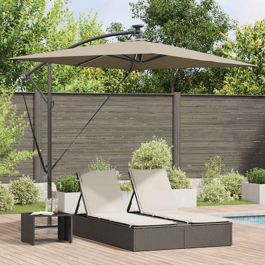 vidaXL Umbrella Taupe 294 x 200 x 270 cm Polyester and Aluminium