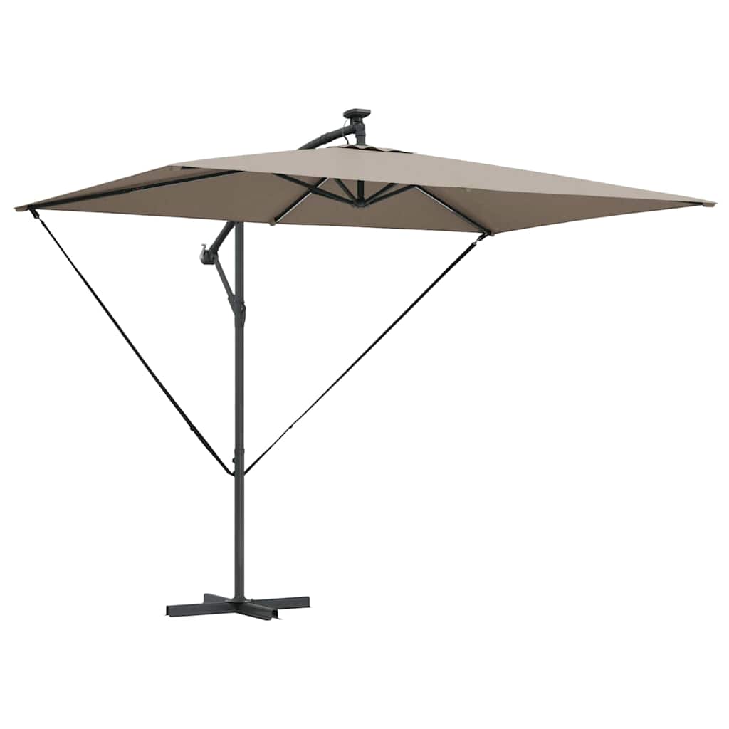 vidaXL Umbrella Taupe 294 x 200 x 270 cm Polyester and Aluminium