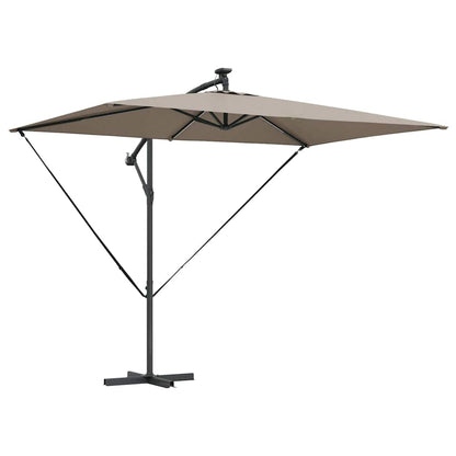 vidaXL Umbrella Taupe 294 x 200 x 270 cm Polyester and Aluminium