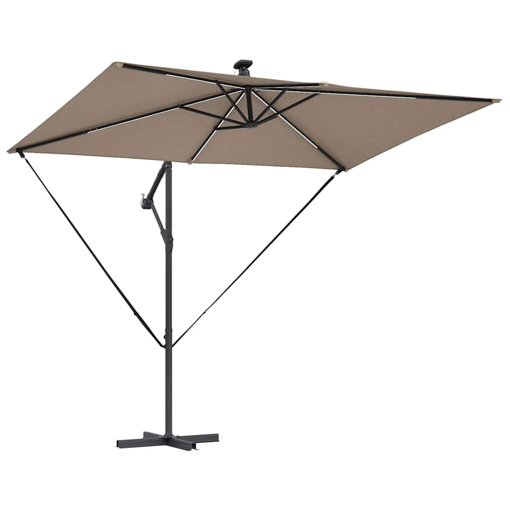 vidaXL Umbrella Taupe 294 x 200 x 270 cm Polyester and Aluminium