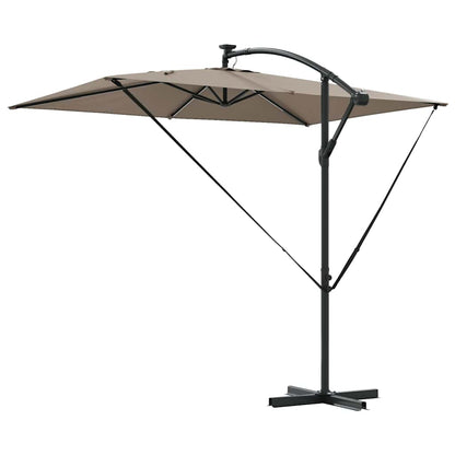 vidaXL Umbrella Taupe 294 x 200 x 270 cm Polyester and Aluminium