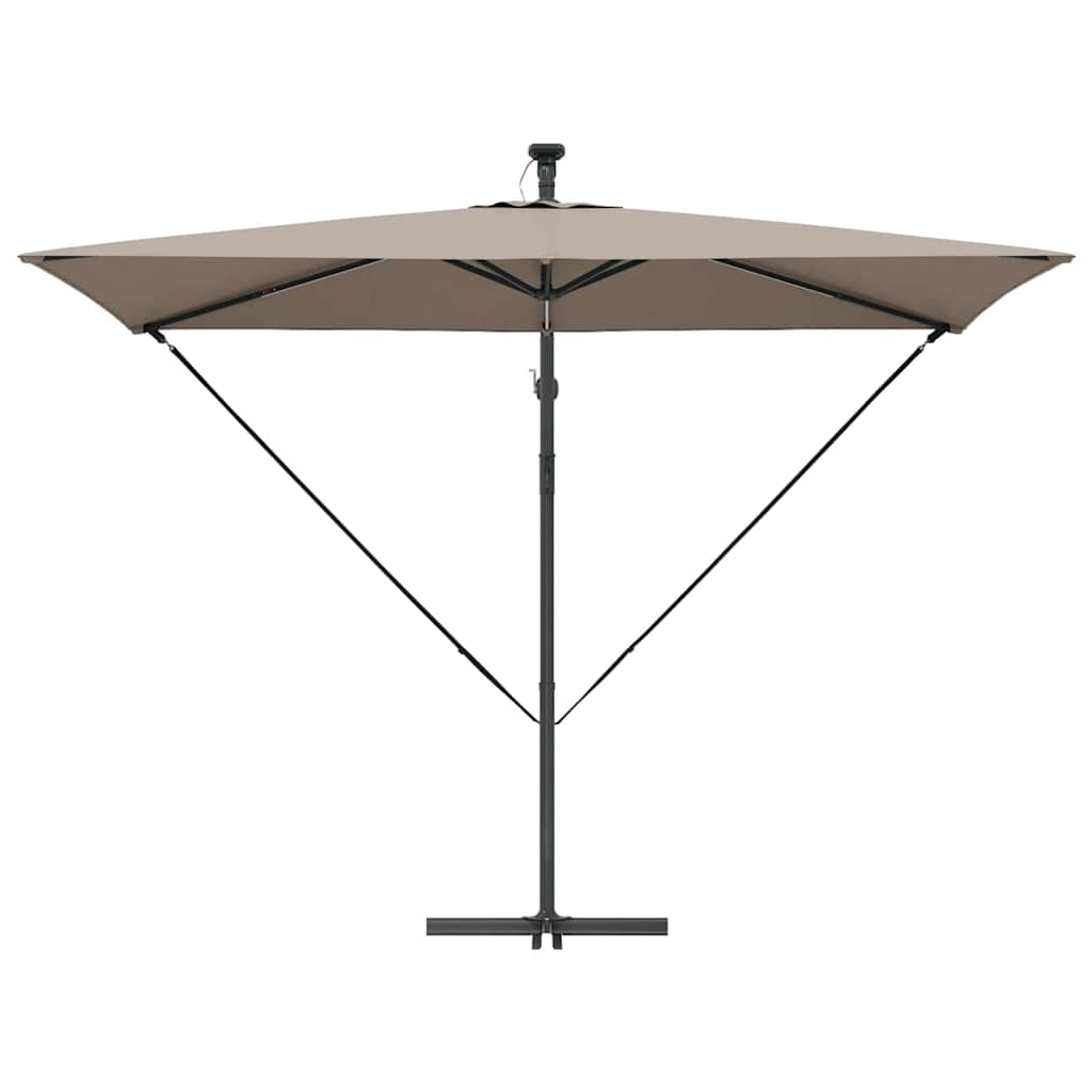 vidaXL Umbrella Taupe 294 x 200 x 270 cm Polyester and Aluminium