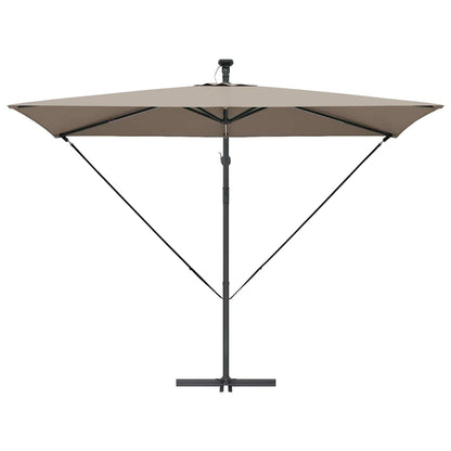 vidaXL Umbrella Taupe 294 x 200 x 270 cm Polyester and Aluminium