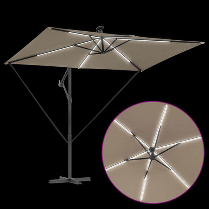vidaXL Umbrella Taupe 294 x 200 x 270 cm Polyester and Aluminium