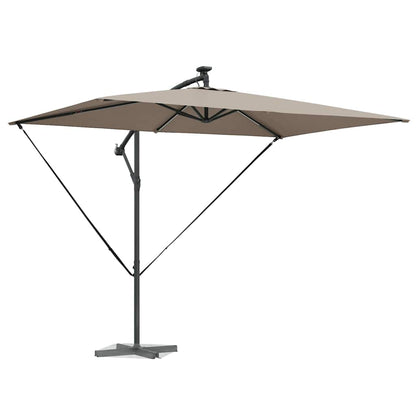 vidaXL Umbrella Taupe 294 x 200 x 270 cm Polyester and Aluminium