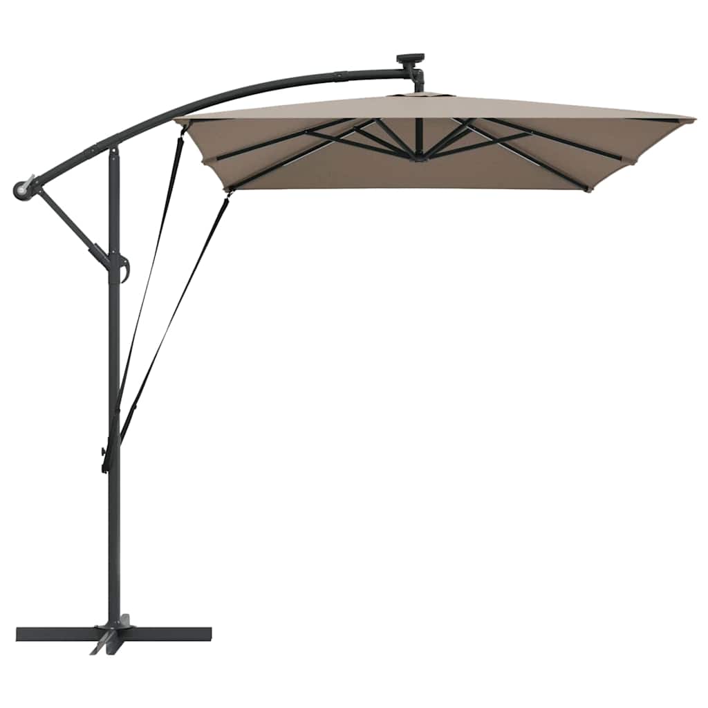 vidaXL Umbrella Taupe 294 x 200 x 270 cm Polyester and Aluminium