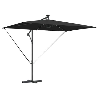 vidaXL Umbrella Black 294 x 200 x 270 cm Polyester and Aluminium