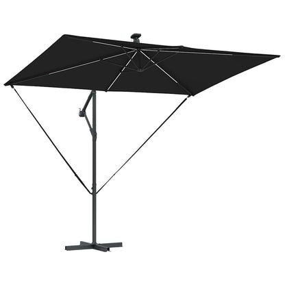 vidaXL Umbrella Black 294 x 200 x 270 cm Polyester and Aluminium