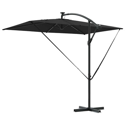 vidaXL Umbrella Black 294 x 200 x 270 cm Polyester and Aluminium
