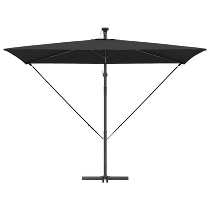 vidaXL Umbrella Black 294 x 200 x 270 cm Polyester and Aluminium