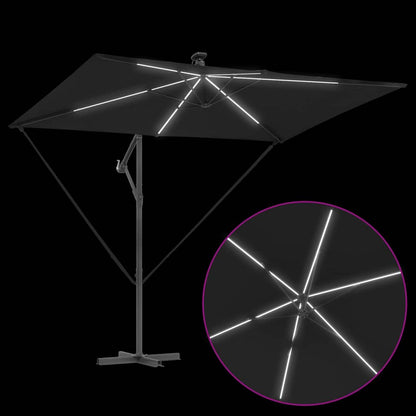 vidaXL Umbrella Black 294 x 200 x 270 cm Polyester and Aluminium