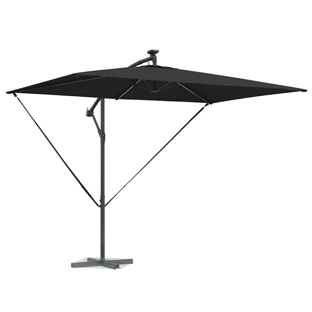 vidaXL Umbrella Black 294 x 200 x 270 cm Polyester and Aluminium