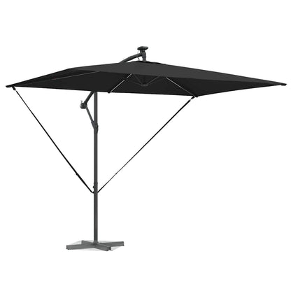 vidaXL Umbrella Black 294 x 200 x 270 cm Polyester and Aluminium