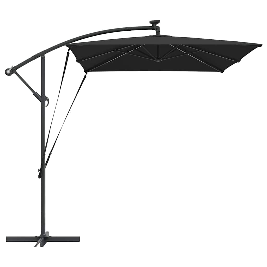 vidaXL Umbrella Black 294 x 200 x 270 cm Polyester and Aluminium