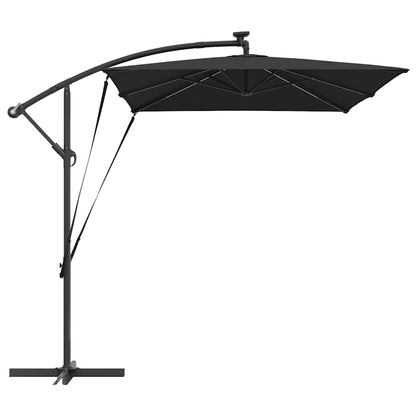 vidaXL Umbrella Black 294 x 200 x 270 cm Polyester and Aluminium