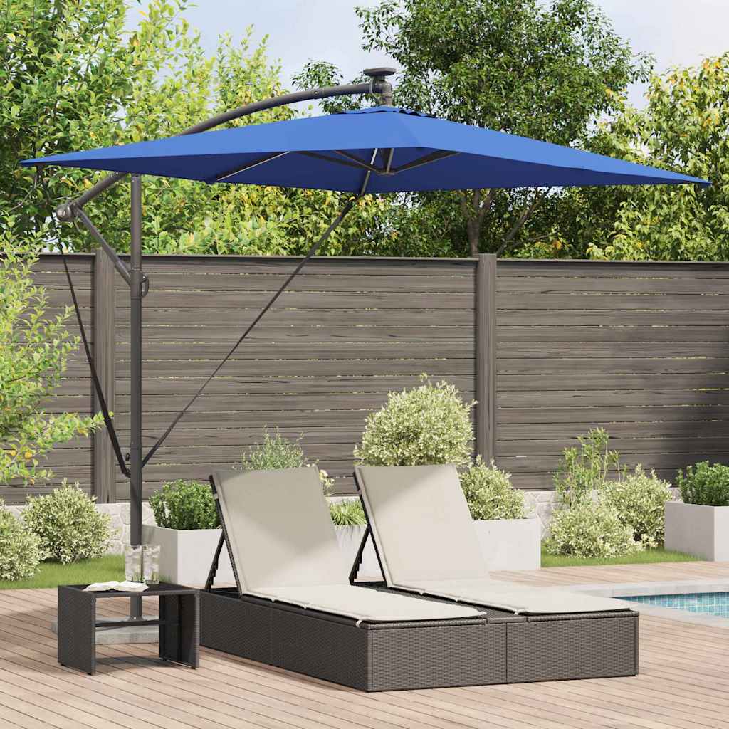 vidaXL Umbrella 294 x 200 x 270 cm Polyester and Aluminium Azurblau