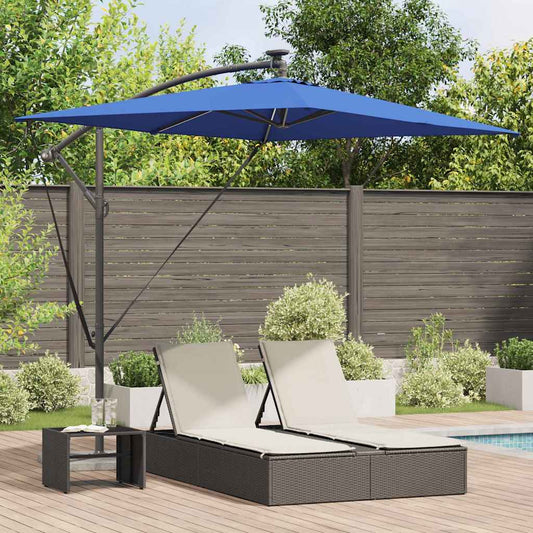 vidaXL Umbrella 294 x 200 x 270 cm Polyester and Aluminium Azurblau