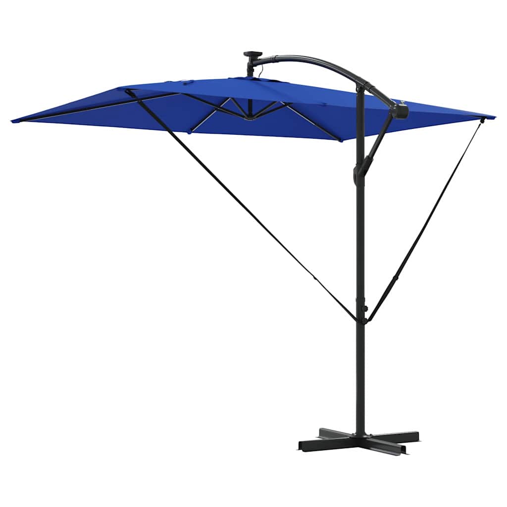 vidaXL Umbrella 294 x 200 x 270 cm Polyester and Aluminium Azurblau