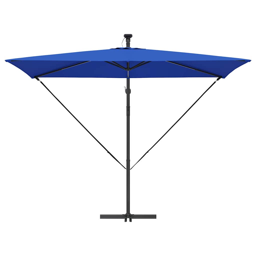 vidaXL Umbrella 294 x 200 x 270 cm Polyester and Aluminium Azurblau