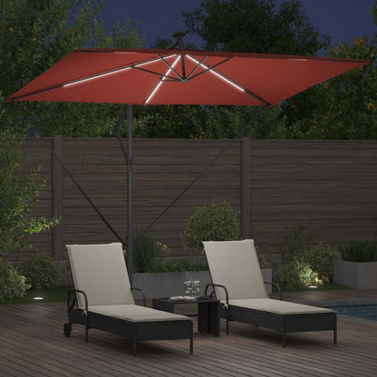 vidaXL Umbrella Terracotta 294 x 200 x 270 cm Polyester and Aluminium