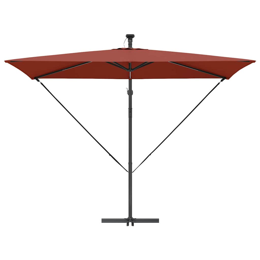 vidaXL Umbrella Terracotta 294 x 200 x 270 cm Polyester and Aluminium