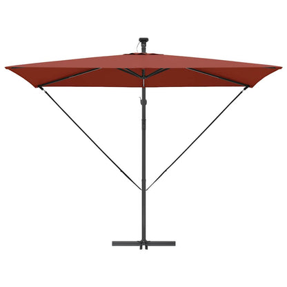 vidaXL Umbrella Terracotta 294 x 200 x 270 cm Polyester and Aluminium