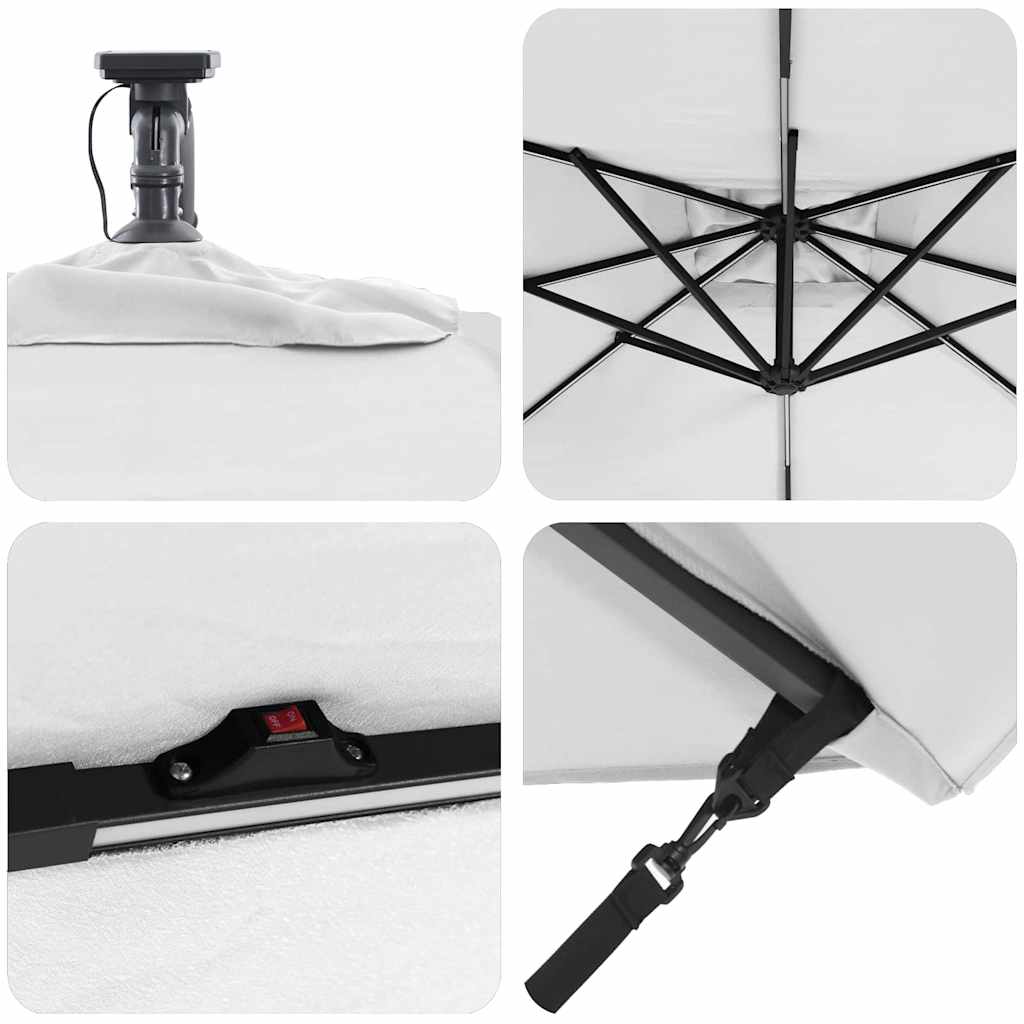 vidaXL Umbrella Sand 249 x 249 x 250 cm Polyester and Aluminium