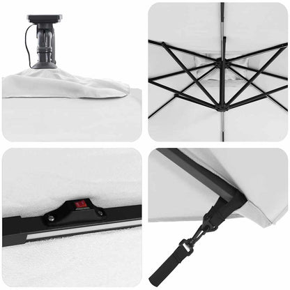 vidaXL Umbrella Sand 249 x 249 x 250 cm Polyester and Aluminium