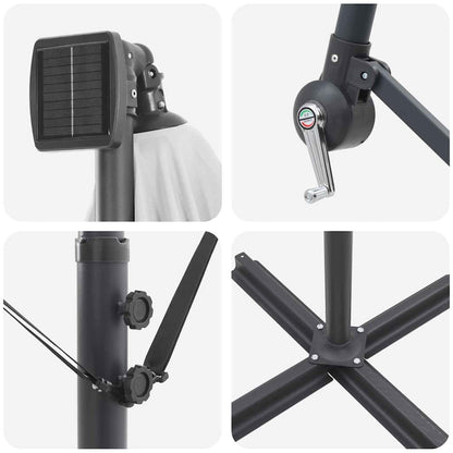 vidaXL Umbrella Sand 249 x 249 x 250 cm Polyester and Aluminium