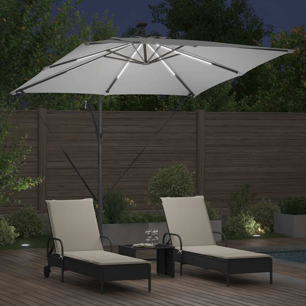 vidaXL Umbrella Sand 249 x 249 x 250 cm Polyester and Aluminium