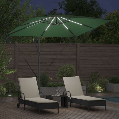 vidaXL Umbrella Green 249 x 249 x 250 cm Polyester and Aluminium